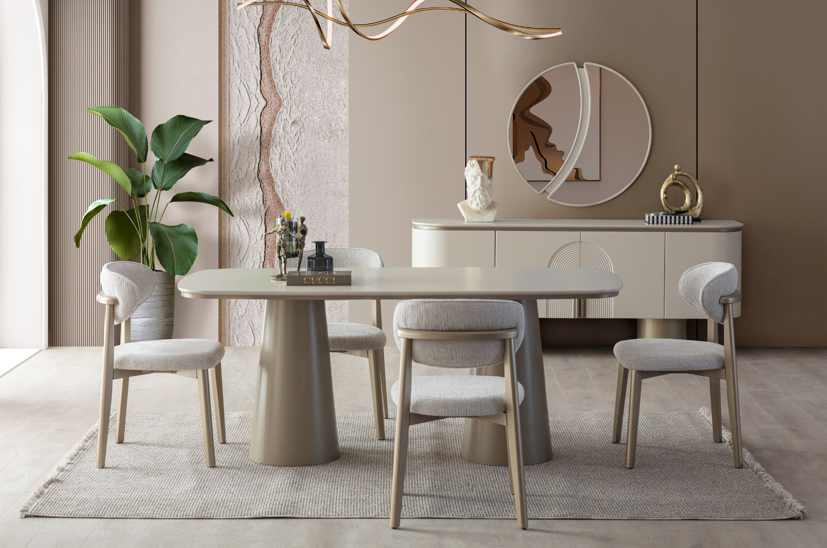 Raze Bronz Yemek Odası Takımı — 16