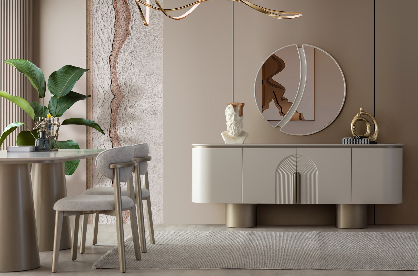 Raze Bronz Yemek Odası Takımı — 18