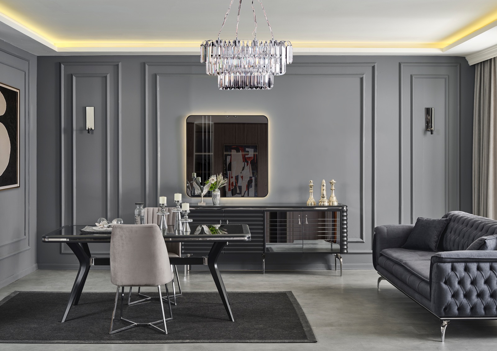 Aselon Antrasit Yemek Odası Takımı — 9