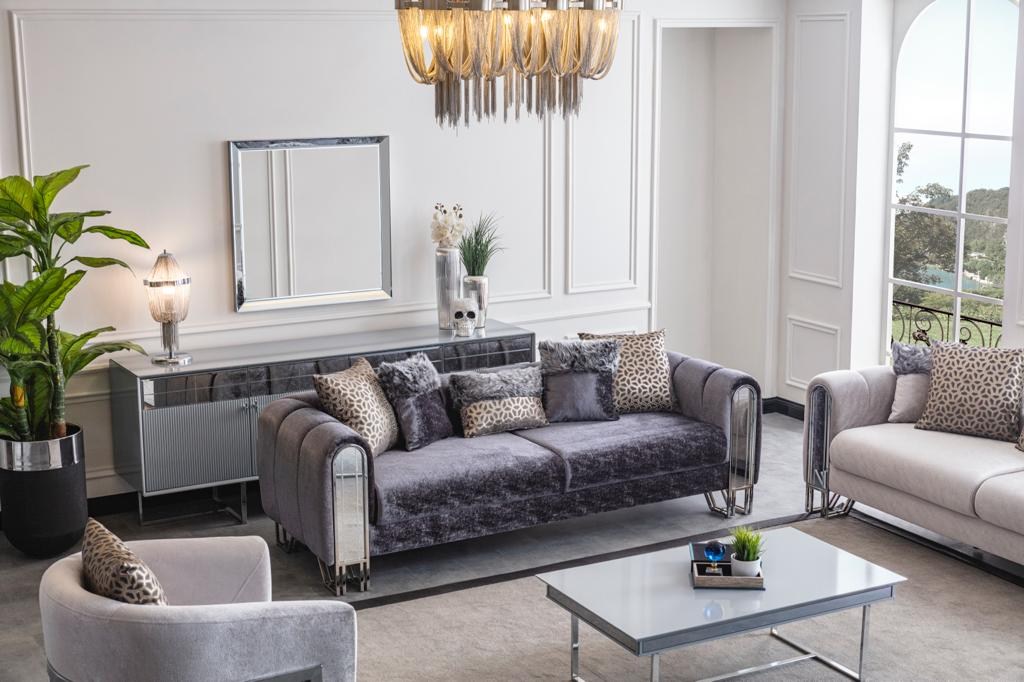 Solo Gümüş Sofa Set — 6