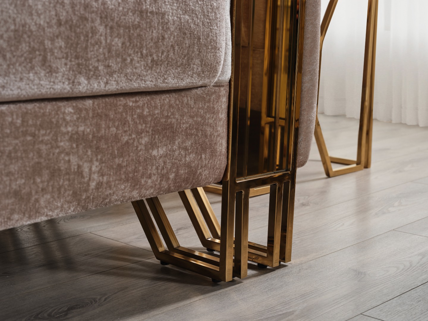 Solo Gold Sofa Set — 6