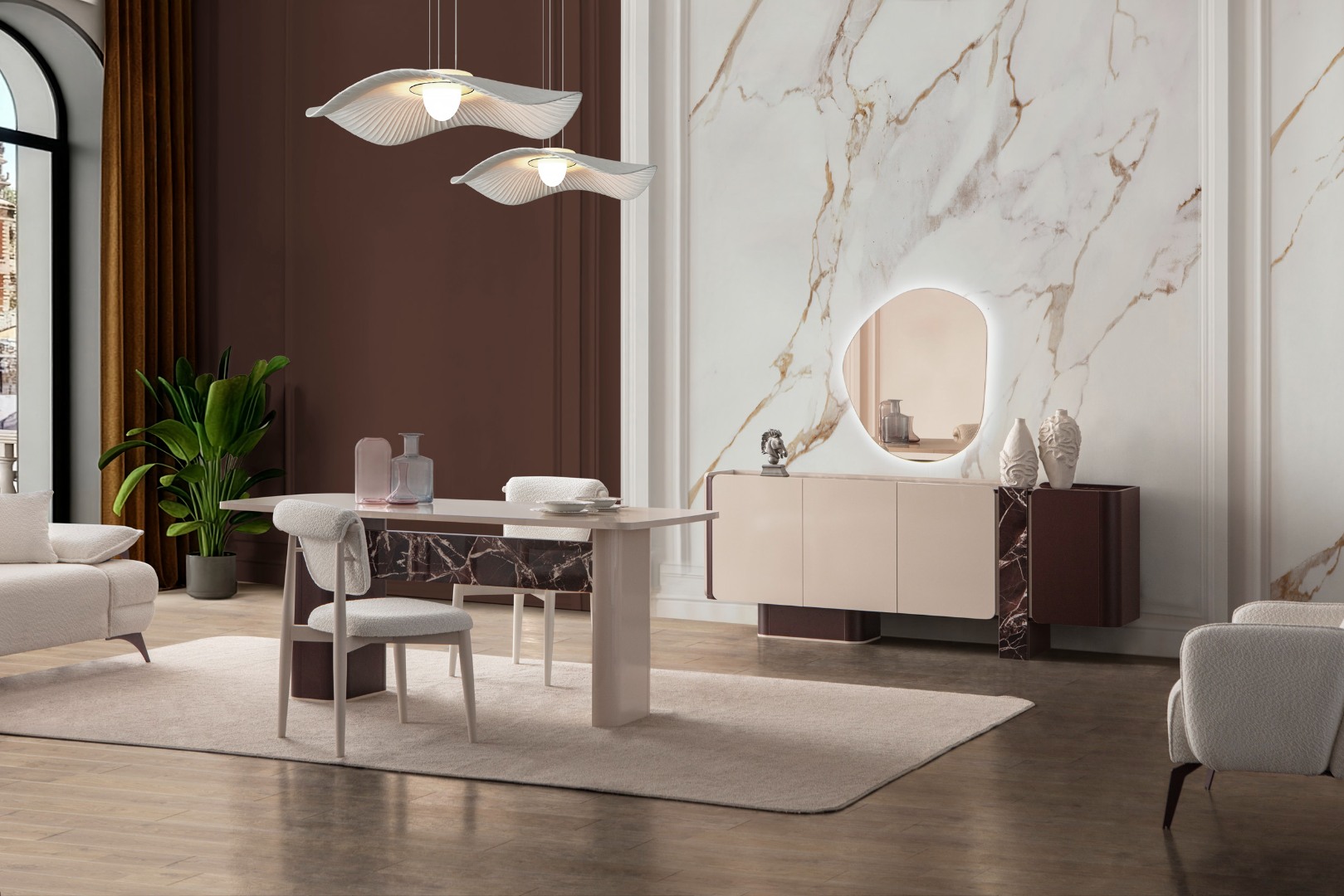 Bordolux Yemek Odası Takımı